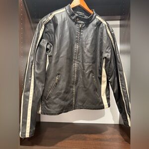 Leather Moto Biker Jacket AriZona Clothing